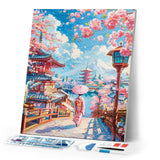 Diamond Painting - Sakura Street in Kyoto
