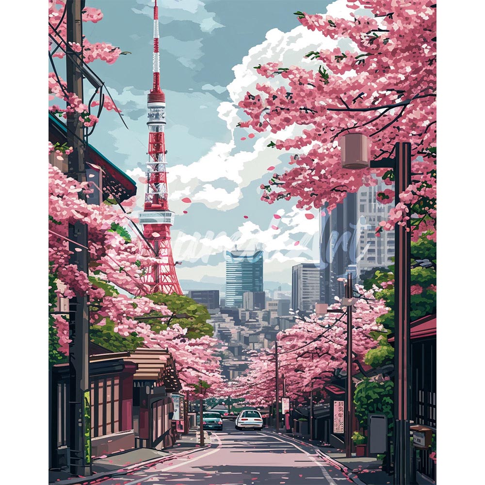 Diamond Painting - Tokyo Sakura Street