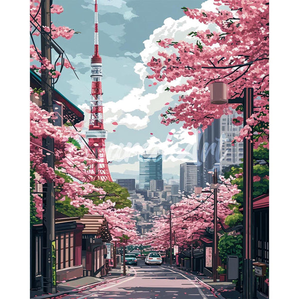 Diamond Painting - Tokyo Sakura Street