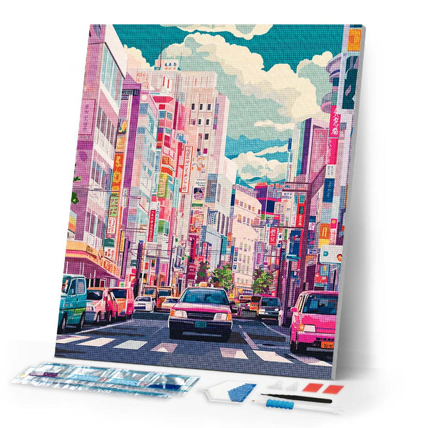 Diamond Painting - Bustling Street of Japan