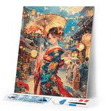 Diamond Painting - Kimono Girl at Lantern Festival