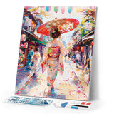 Diamond Painting - Yukata Girl on Festive Street