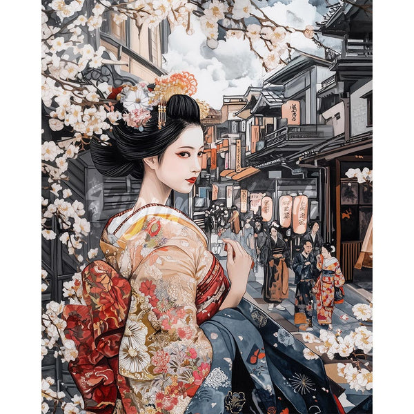 Diamond Painting - Geisha in Vintage Street
