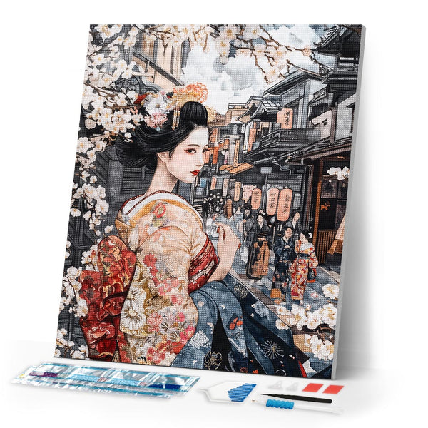 Diamond Painting - Geisha in Vintage Street