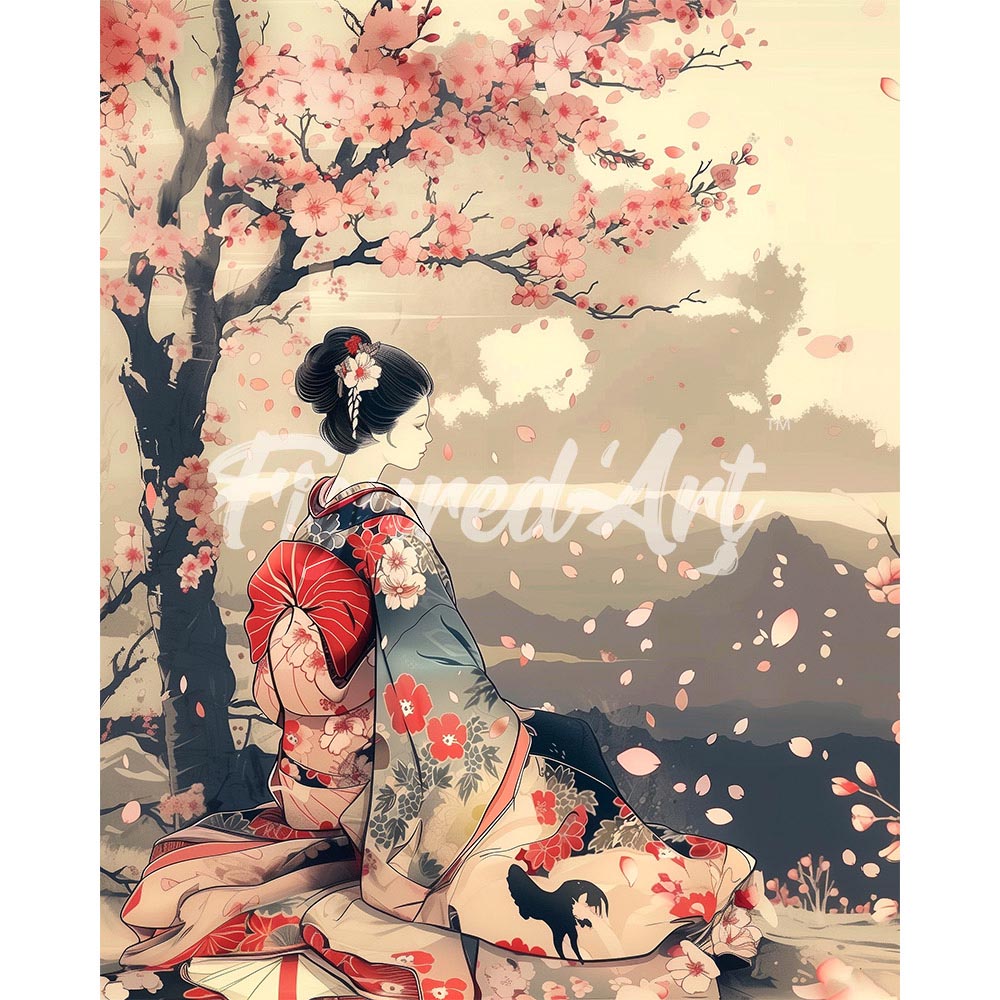 Diamond Painting - Vintage Sakura Lady