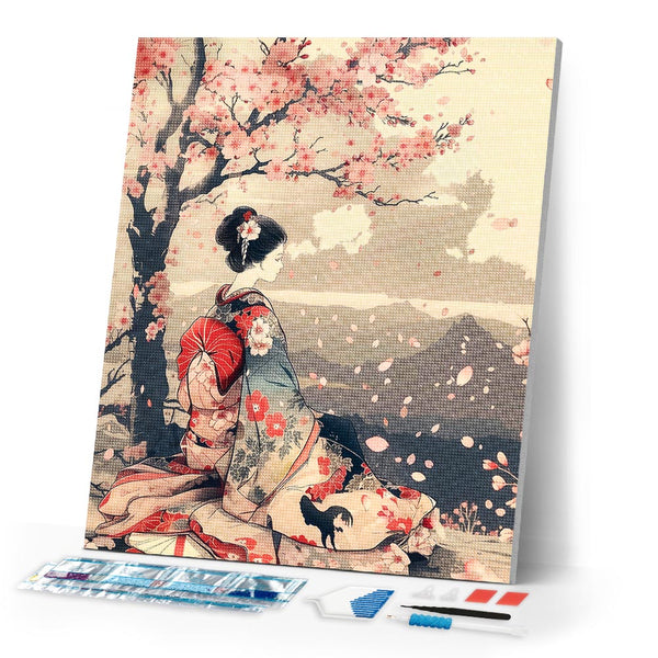 Diamond Painting - Vintage Sakura Lady