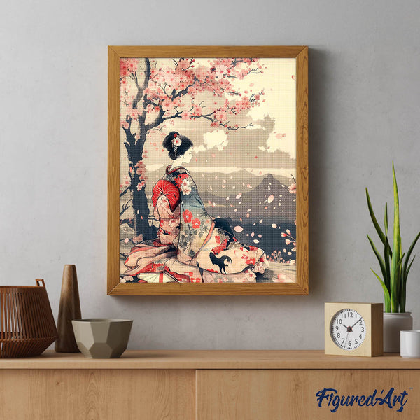 Diamond Painting - Vintage Sakura Lady