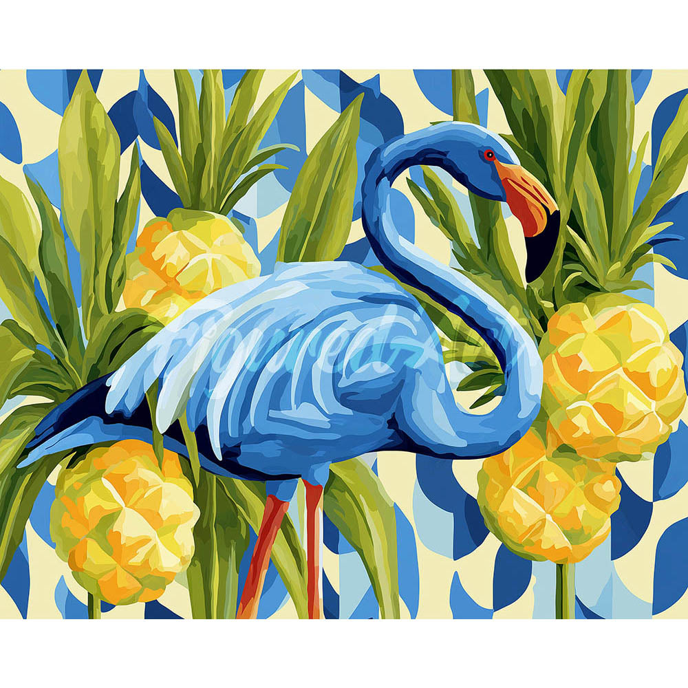 Diamond Painting - Blue Flamingo