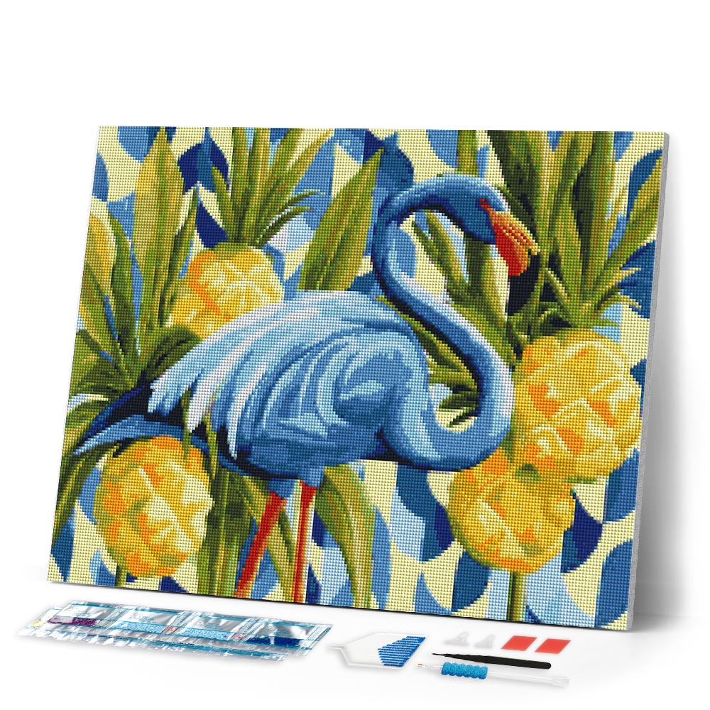Diamond Painting - Blue Flamingo