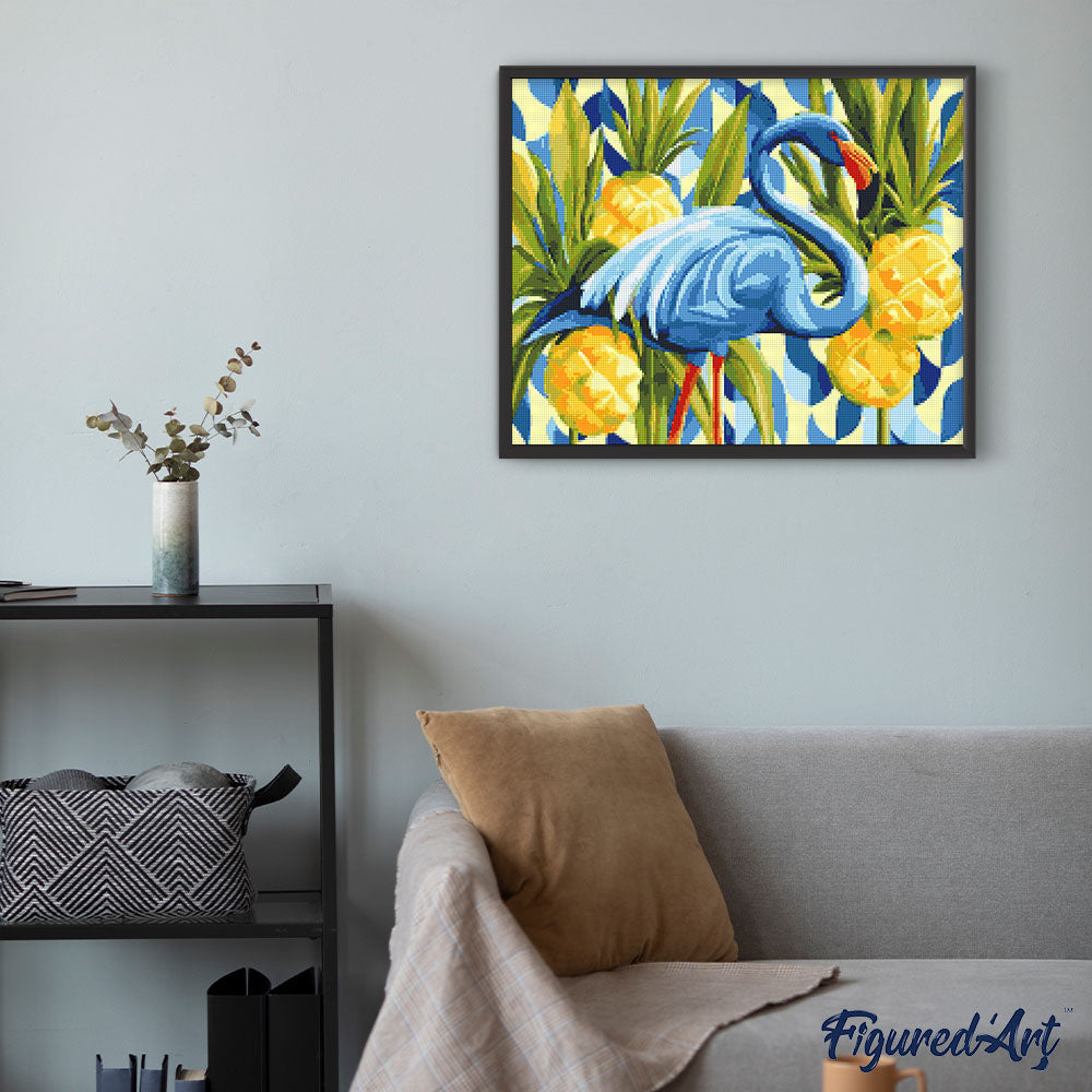 Diamond Painting - Blue Flamingo