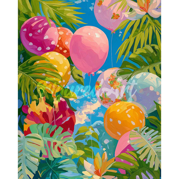 Diamond Painting - Jungle Balloons