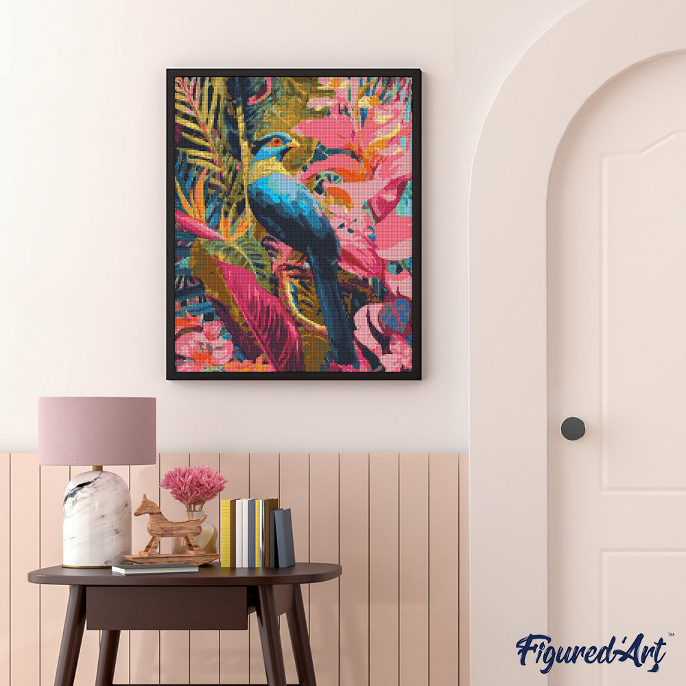Diamond Painting - Tropical Blue Bird