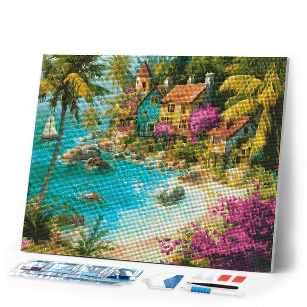 Diamond Painting - Tropical Seaside Village