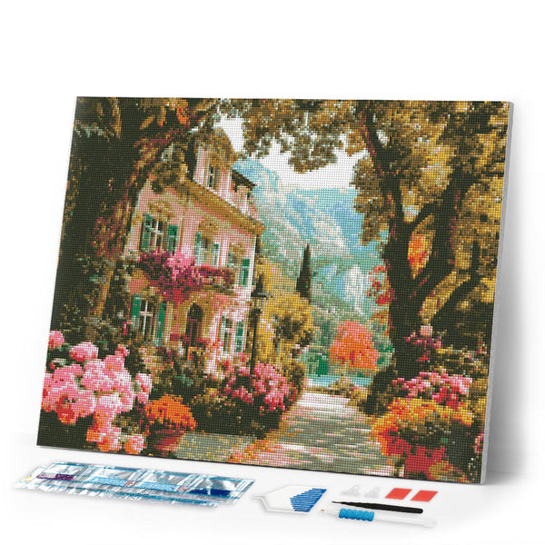 Diamond Painting - Lakeside Villa in Bloom