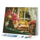 Diamond Painting - Cozy Window with Cat