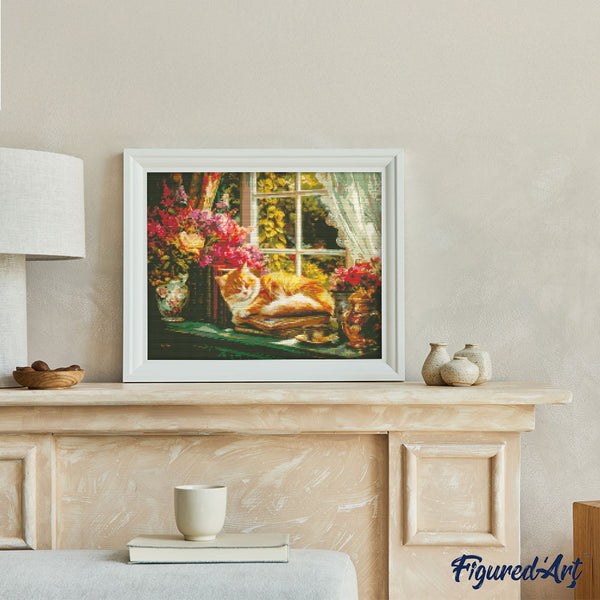 Diamond Painting - Cozy Window with Cat