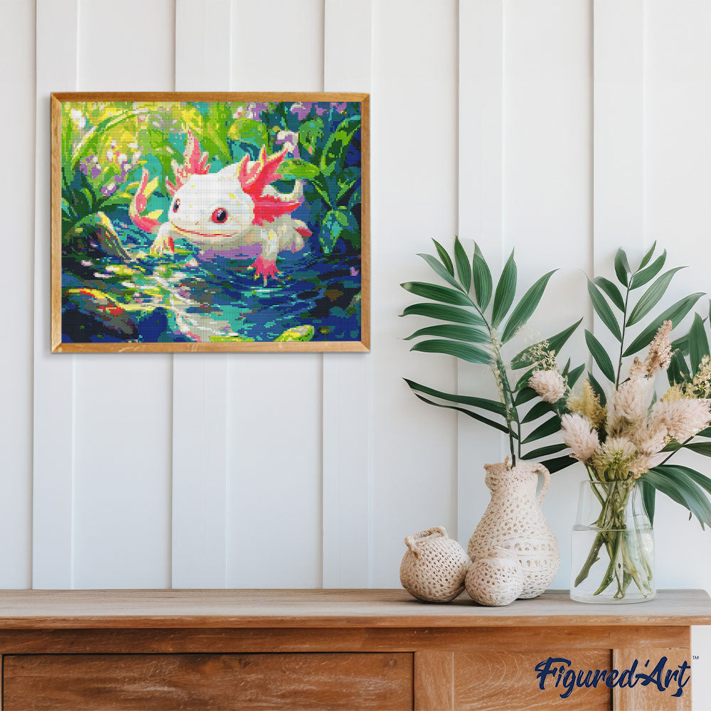 Diamond Painting - Swimming Axolotl