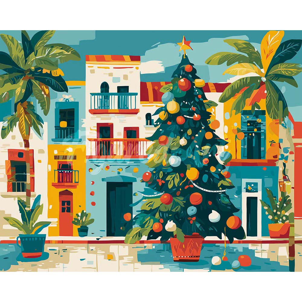 Diamond Painting - Colorful Holiday Plaza