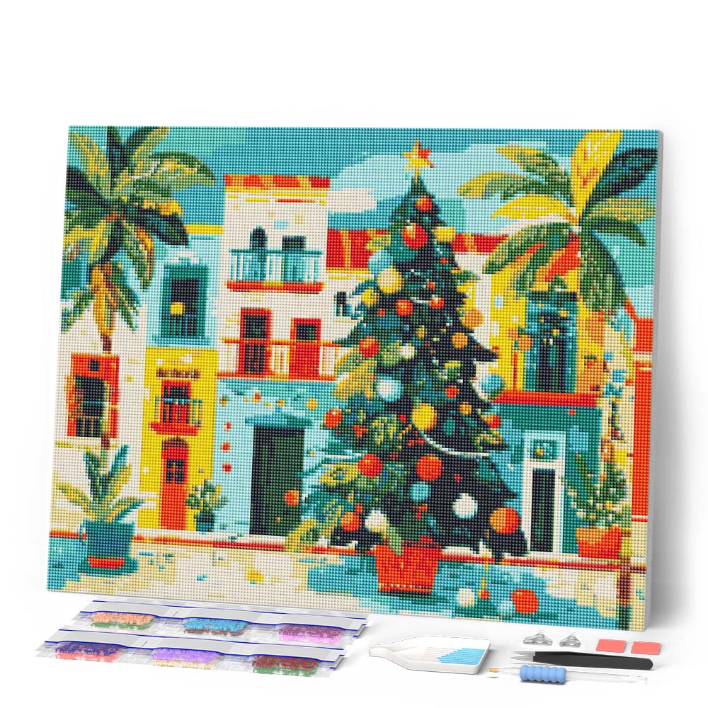 Diamond Painting - Colorful Holiday Plaza