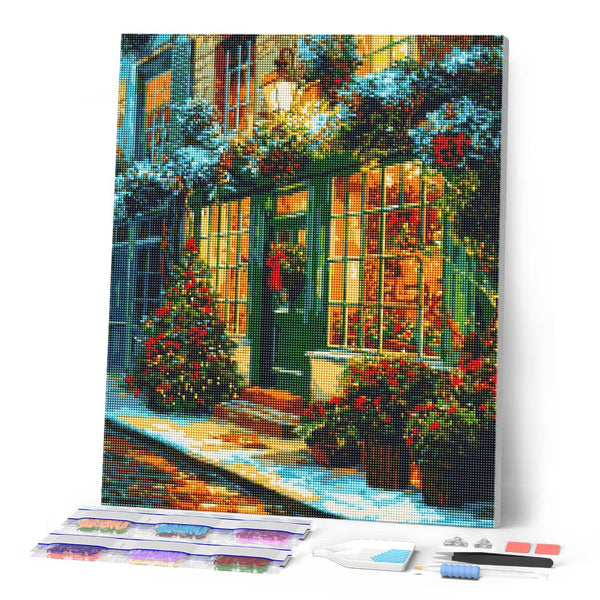 Diamond Painting - Festive Green Door