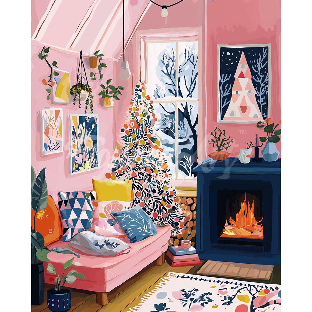 Diamond Painting - Artistic Holiday Corner