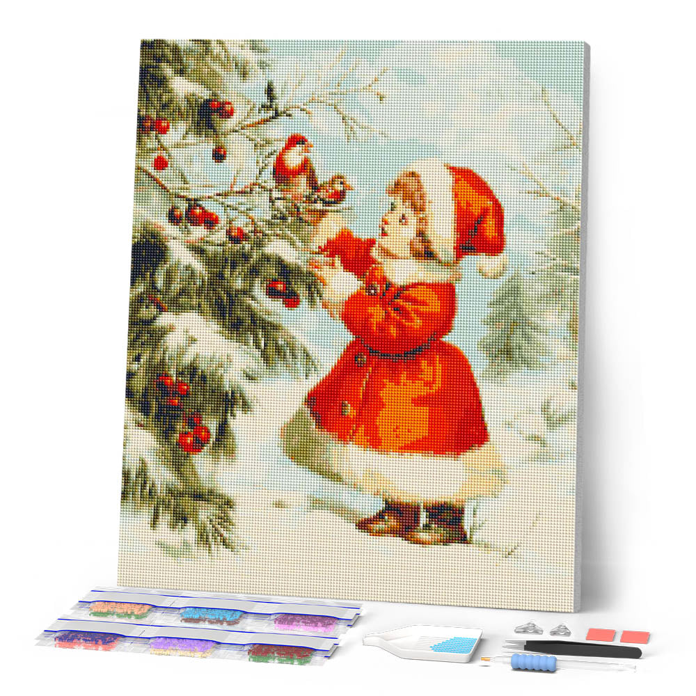 Diamond Painting - Christmas Cute Girl 2