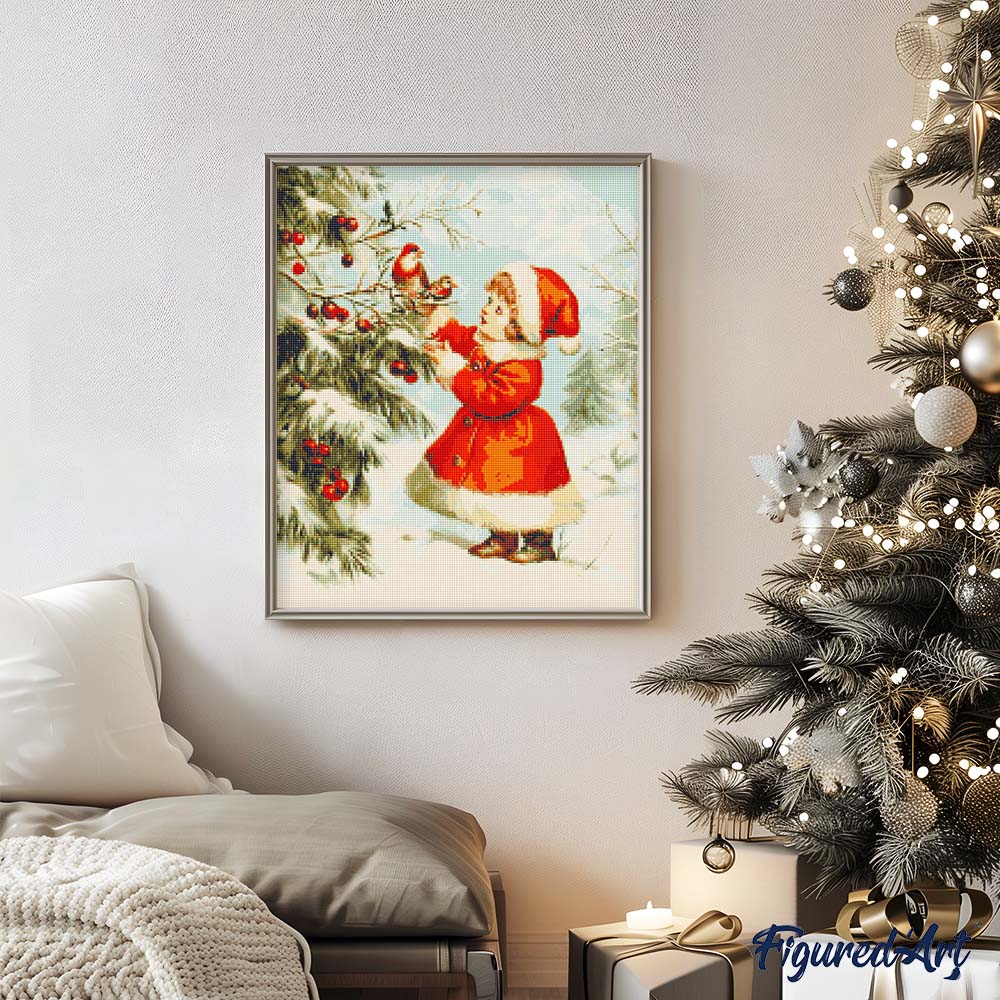Diamond Painting - Christmas Cute Girl 2