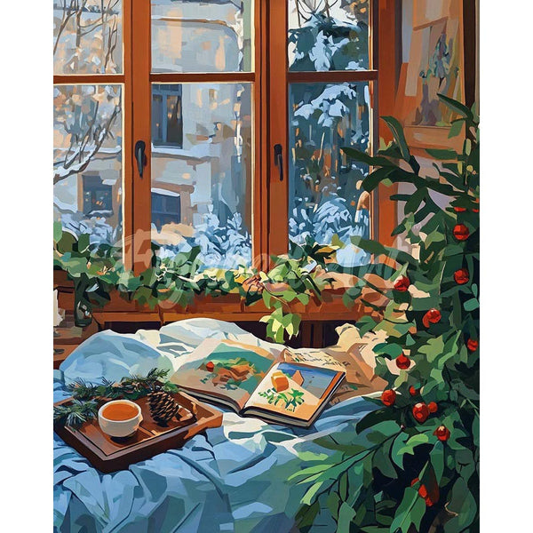 Diamond Painting - Cozy Winter in Bed