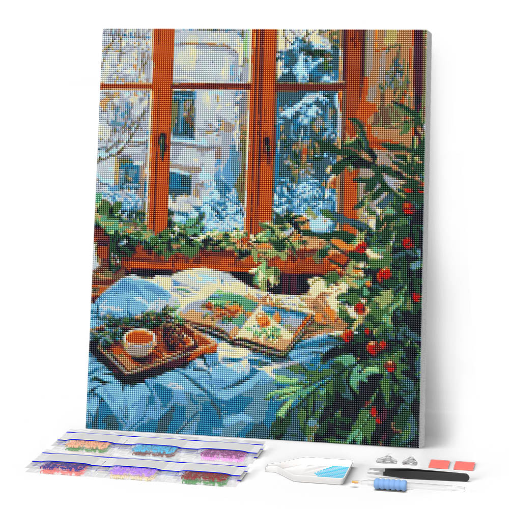 Diamond Painting - Cozy Winter in Bed
