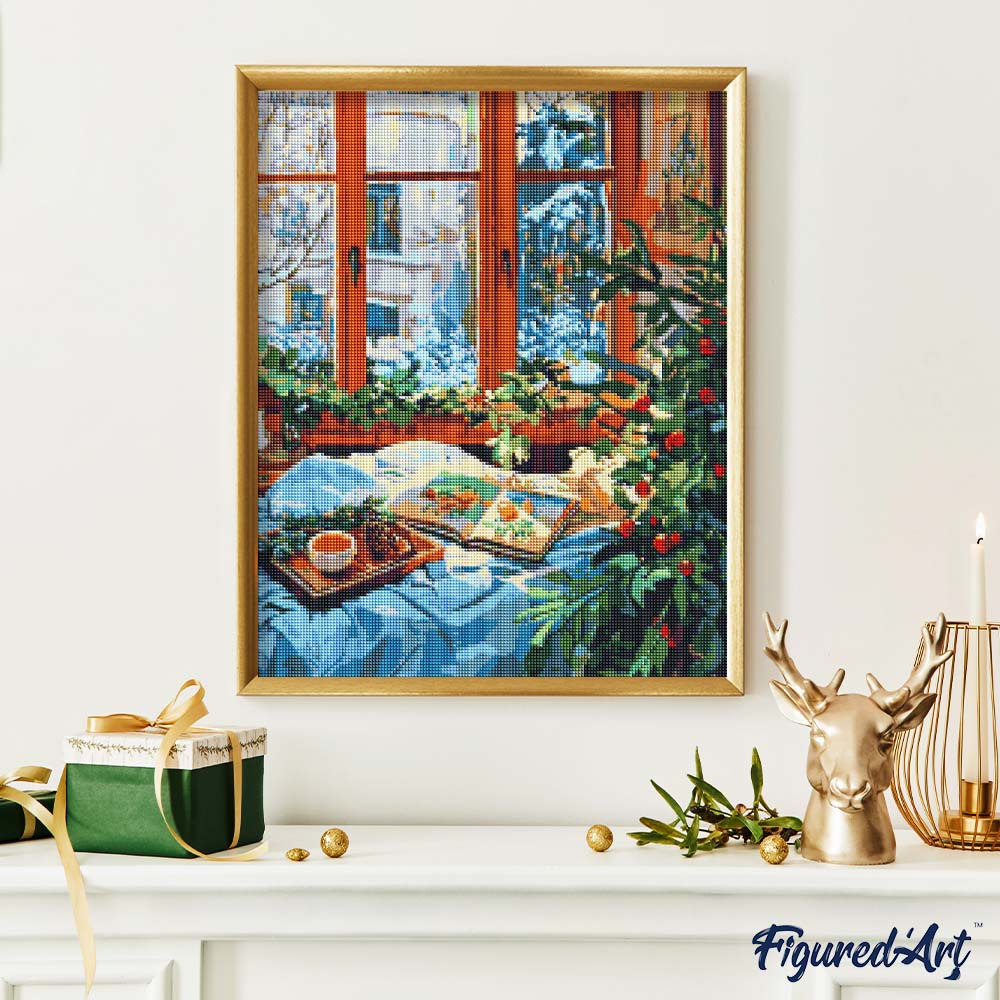 Diamond Painting - Cozy Winter in Bed