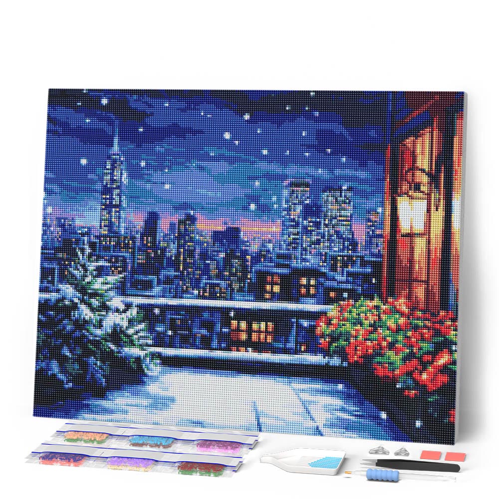 Diamond Painting - Winter Balcony