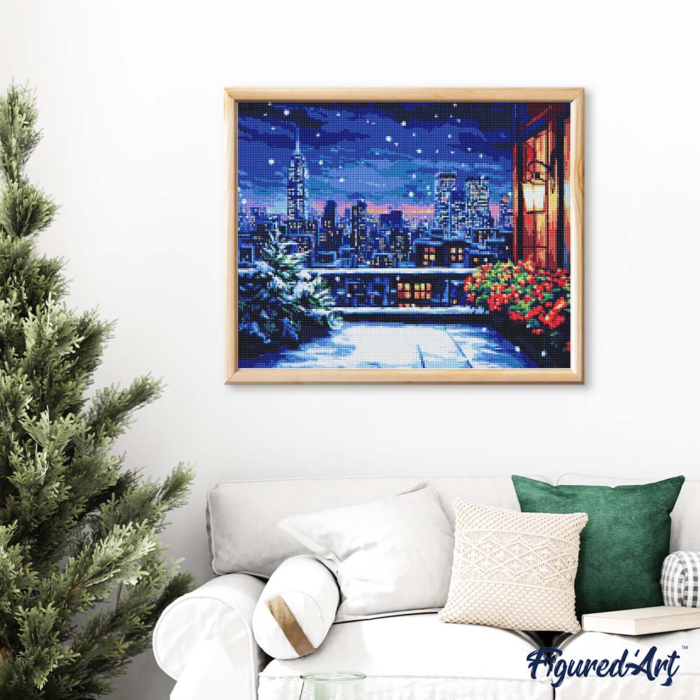 Diamond Painting - Winter Balcony