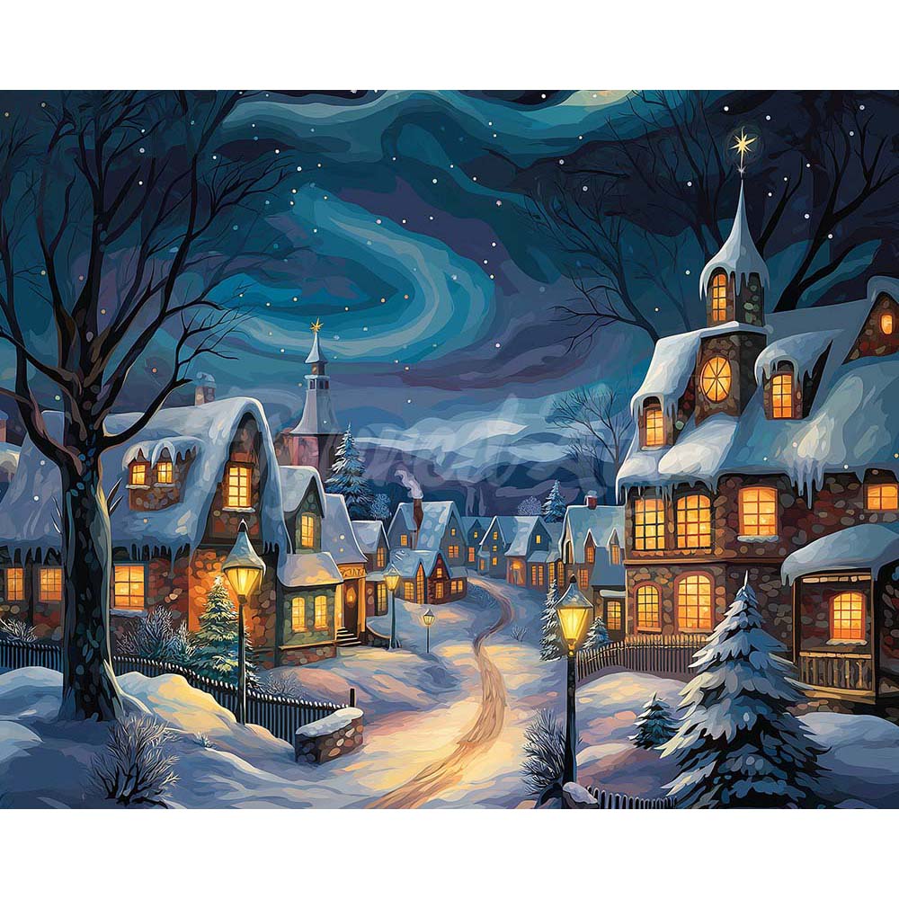 Diamond Painting - Starry Christmas Village