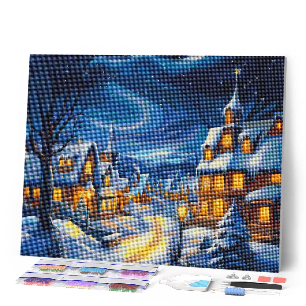 Diamond Painting - Starry Christmas Village