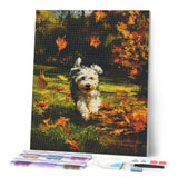 Diamond Painting - Joyful Pup in Fall
