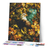 Diamond Painting - Eagle Among Golden Leaves