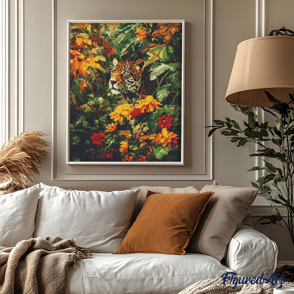 Diamond Painting - Leopard in Fall