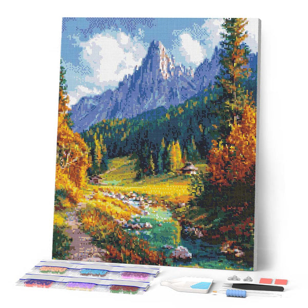 Diamond Painting - Fall Stream in Alps