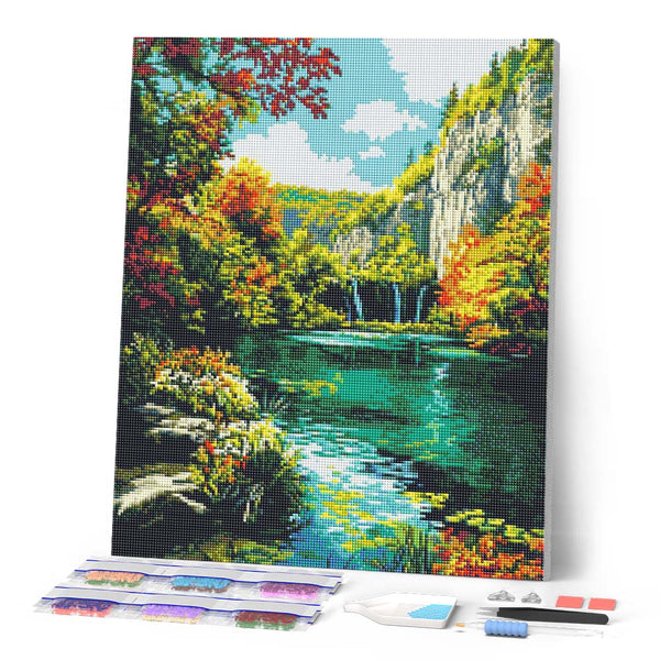 Diamond Painting - Emerald Lake in Fall