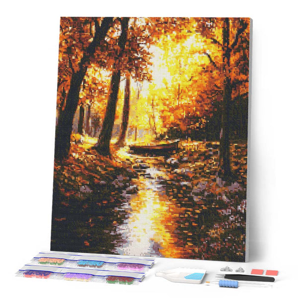 Diamond Painting - Golden Fall Stream