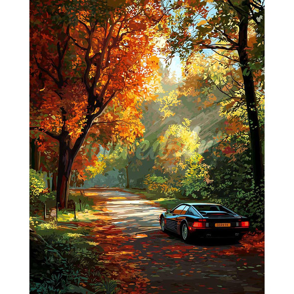Diamond Painting - Golden Road Journey