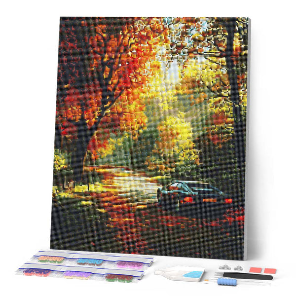 Diamond Painting - Golden Road Journey