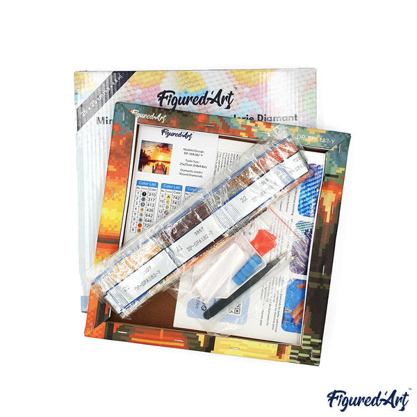 Mini Diamond Painting 10"x10" - Cozy Christmas Room