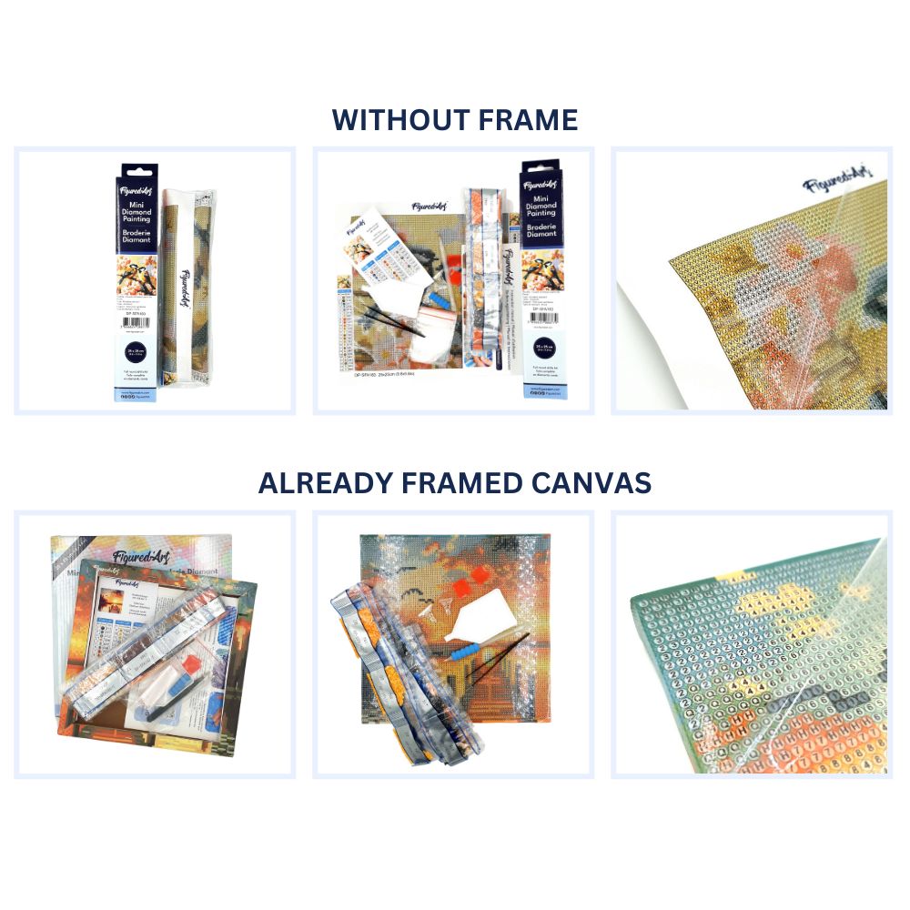 Mini Diamond Painting 10"x10" - Cozy Christmas Room