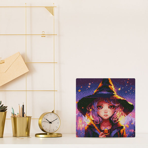 Mini Diamond Painting 10"x10" - Charming Little Witch
