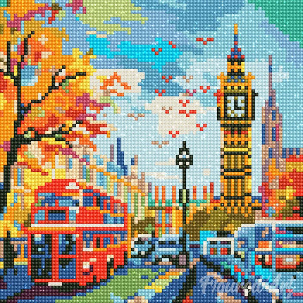 Mini Diamond Painting 10"x10" - Autumn in London City