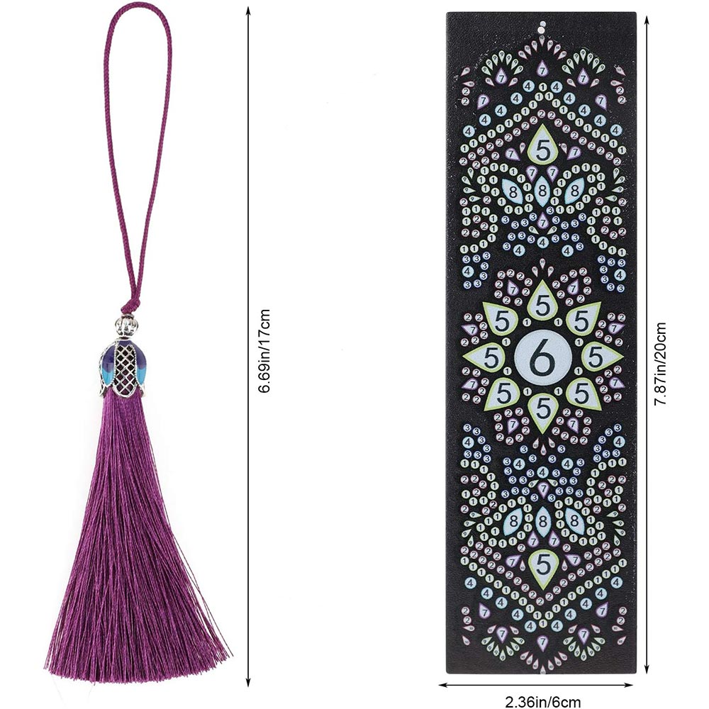Diamond Painting Bookmark with Mandala Flowers