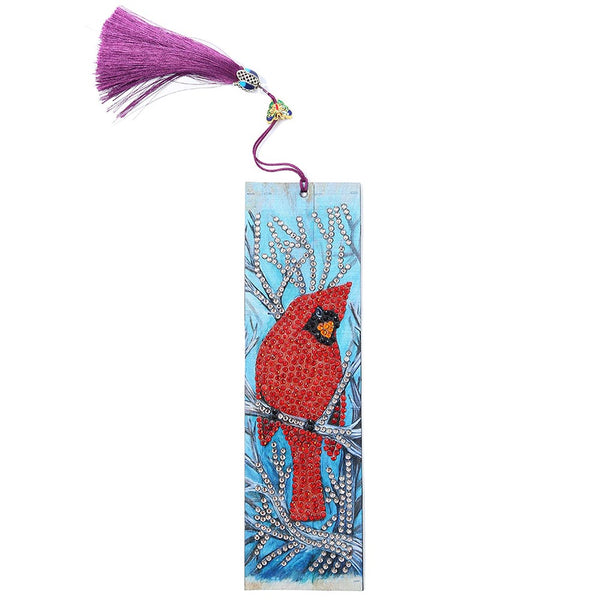 Diamond Painting Bookmark Red Cardinal