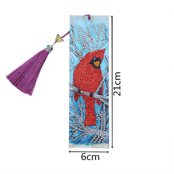 Diamond Painting Bookmark Red Cardinal