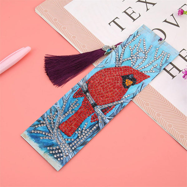 Diamond Painting Bookmark Red Cardinal